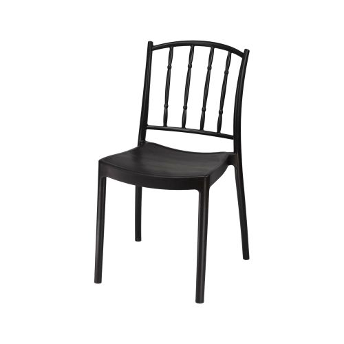 Set di 4 sedie da esterno Maser, Seggiola da giardino, Seduta outdoor multiuso, Poltrona indoor o outdoor, Made in Italy, 48x51 h85 cm, Antracite