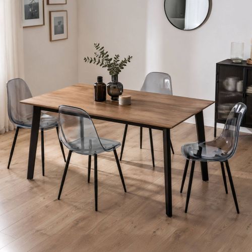 Set di 4 sedie design in plastica fume - Amstrong