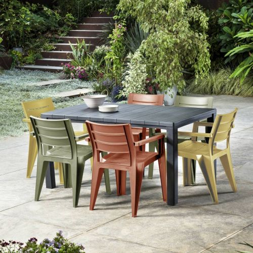 Set di 6 sedie da giardino impilabili multicolore - Courtenay