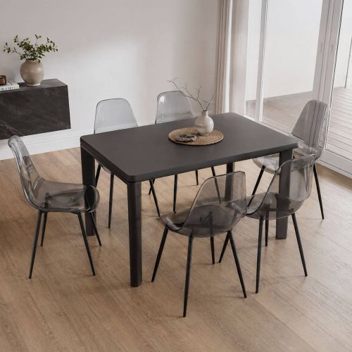 Set di 6 sedie design in plastica fume - Amstrong