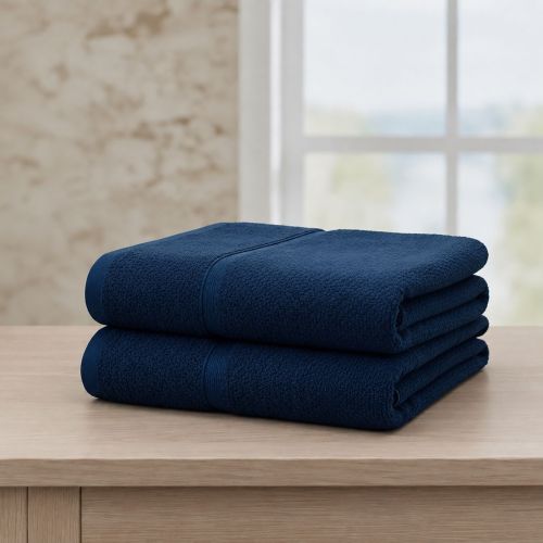 Set di Asciugamani blu 100% Puro Cotone set da 2 - Sanonefa Luxury