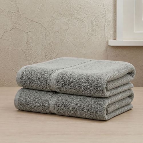 Set di Asciugamani Grigio Cadetto 100% Puro Cotone set da 2 - Sanonefa Luxury