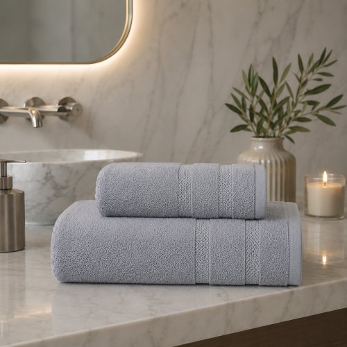 Set di Asciugamani Viola 100% Cotone Egiziano Pettinato e Mercerizzato set da 12 - Saleneba Luxury