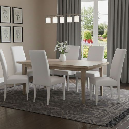 Set di Sedie Bianco 6 Sedie Imbottito, Effetto Laccato - Ferraris