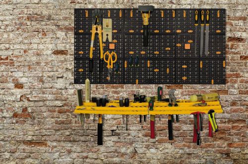 Set porta utensili Domiziana, cm 100x22h50, Nero