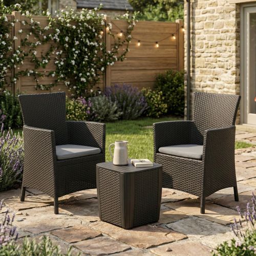 Set salotto da esterno Viking, 62x60 h89 cm, Antracite