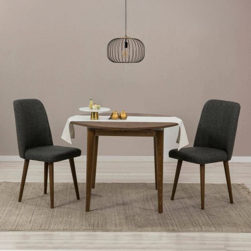 Set tavolo rotondo allungabile e 2 sedie imbottite - Bee