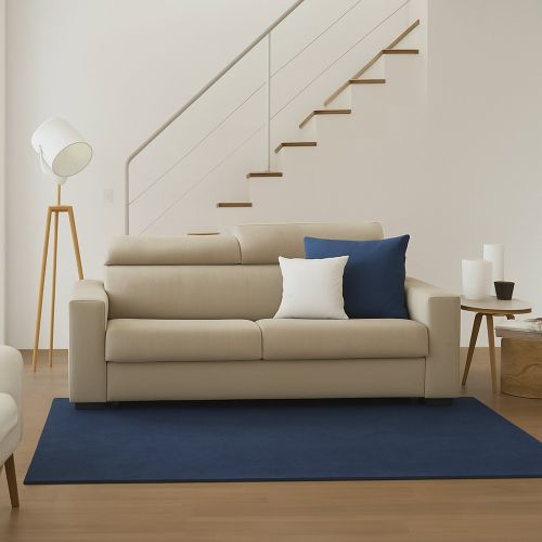 Sofà sfoderabile beige 180x95x85h cm - Aggius