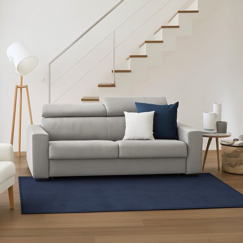Sofà sfoderabile grigio 160x95x85h cm - Aggius