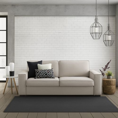 Sofa ad angolo tortora 200x95x90h cm - Abernathy