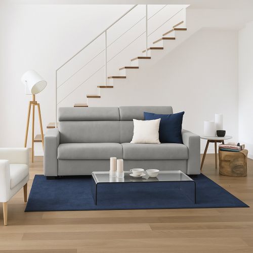 Sofa con poggiatesta regolabili grigio 220x95x85h cm - Matrice