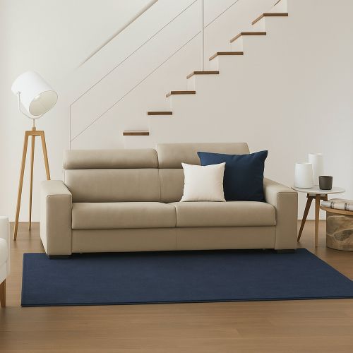 Sofa sfoderabile beige 200x95x85h cm - Vigolana
