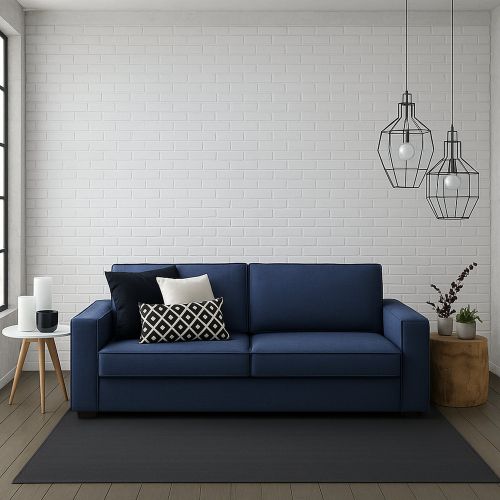 Sofa sfoderabile blu 220x95x90h cm - Diopside
