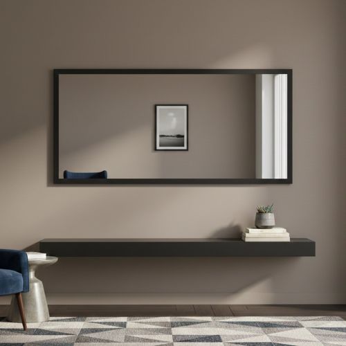 Specchio antracite lucido 120x60h cm - Adelchi