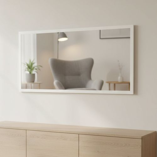 Specchio bagno bianco lucido 120x60h cm - Adelchi