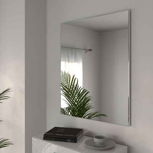 Specchio Bianco kit Fissaggio a Muro Incluso Forma Rettangolare 79x95h cm - Civitella