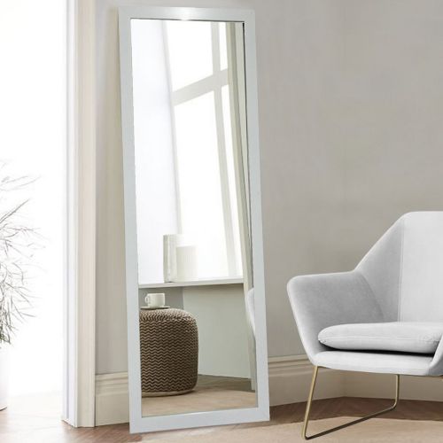 Specchio Bianco Trasparente Forma Rettangolare Tipologia a Terra 40x105h cm, Colore Struttura Trasparente - Carimate
