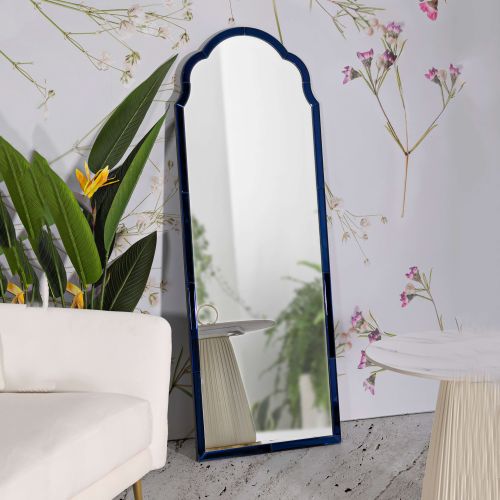 Specchio blu Trasparente Cornice Sagomata Forma Rettangolare 55x150h cm, Tipologia a Parete - Berat