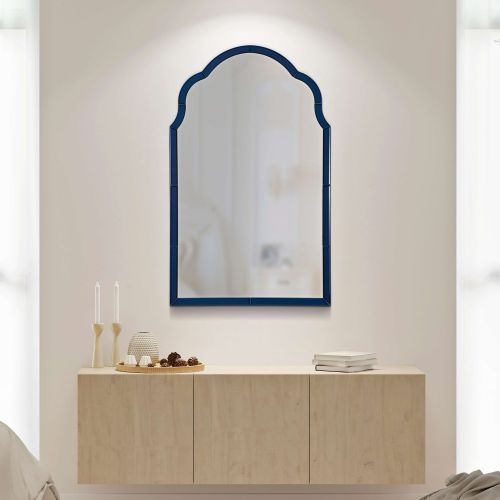 Specchio blu Trasparente Cornice Sagomata Forma Rettangolare 62x100h cm, Tipologia a Parete - Gameba