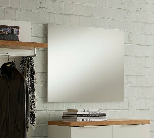 Specchio Durban, Specchiera, Articolo d'arredo a muro, Decorazione con specchio, Made in Italy, Antracite, 80x2h65 cm