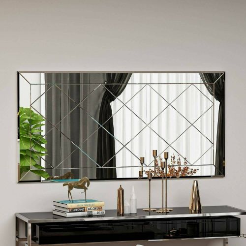 Specchio geometrico bianco 60x120h cm - Nimfa