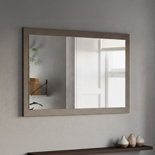 Specchio Marrone Bronzo Forma Rettangolare Tipologia da Appendere 110x68h cm, Materiale Struttura in Vetro - Isontino