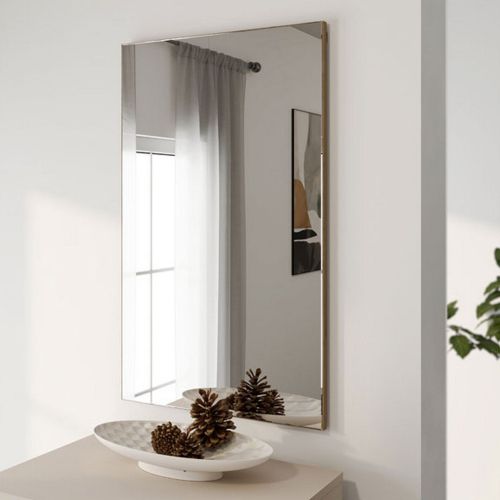 Specchio Marrone kit Fissaggio a Muro Incluso Forma Rettangolare 51x83h cm - Martis