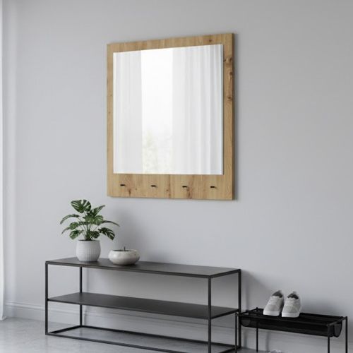 Specchio Marrone Rovere Nodi Forma Rettangolare Tipologia da Appendere 78x76h cm, Materiale Struttura in Vetro - Cherasco