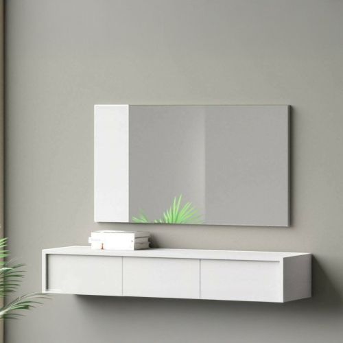 Specchio minimal bianco 110x60h cm - Atri