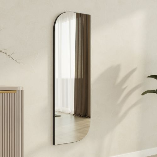 Specchio Nero Trasparente Forma Rettangolare Tipologia a Parete 40x120h cm, Colore Struttura Trasparente - Librizzi