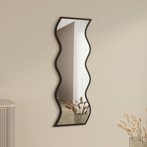 Specchio Nero Trasparente Forma Rettangolare Tipologia a Parete 40x120h cm, Colore Struttura Trasparente - Metonoka