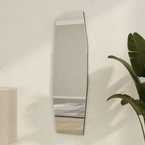 Specchio Nero Trasparente Forma Rettangolare Tipologia a Parete 40x120h cm, Colore Struttura Trasparente - Pelugo