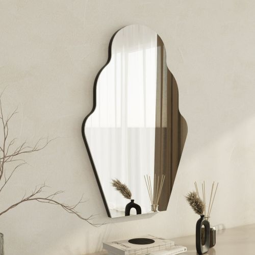 Specchio Nero Trasparente Forma Rettangolare Tipologia a Parete 50x70h cm, Colore Struttura Trasparente - Grimaldi