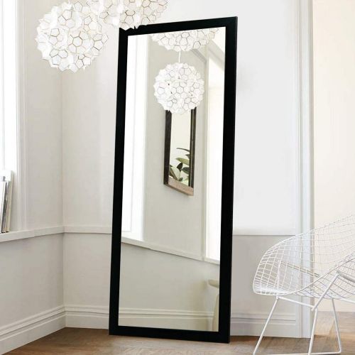 Specchio Nero Trasparente Forma Rettangolare Tipologia a Terra 40x105h cm, Colore Struttura Trasparente - Carimate