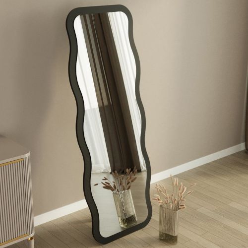 Specchio Nero Trasparente Forma Rettangolare Tipologia a Terra 50x160h cm, Colore Struttura Trasparente - Bissone