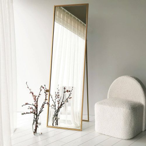 Specchio oro con cavalletto nero 50x170h cm - Ronzone