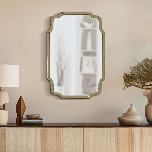 Specchio oro Trasparente Cornice Sagomata Forma Rettangolare 60x90h cm, Tipologia a Parete - Jajce