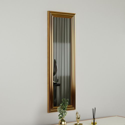 Specchio oro Trasparente Forma Rettangolare Tipologia a Parete 30x90h cm, Colore Struttura Trasparente - Vestigne