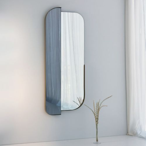 Specchio oro Trasparente Forma Rettangolare Tipologia a Parete 60x130h cm, Colore Struttura Trasparente - Gavirate
