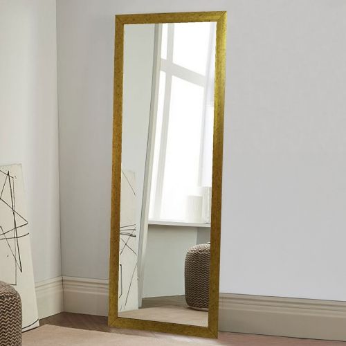 Specchio oro Trasparente Forma Rettangolare Tipologia a Terra 40x105h cm, Colore Struttura Trasparente - Carimate