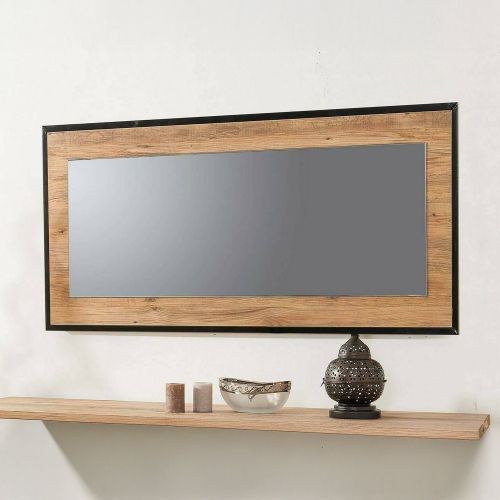 Specchio quercia e nero 110x60h cm - Piaggine