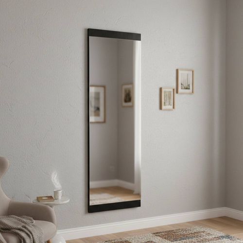 Specchio rettangolare classico nero 40x120h cm - Fiammetta