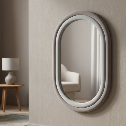 Specchio tortora e grigio 60x90h cm - Marinetti