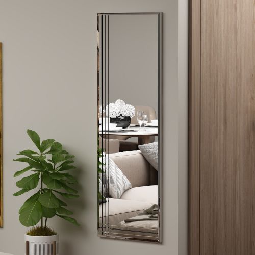 Specchio Trasparente Trasparente Forma Rettangolare Tipologia a Parete 40x120h cm, Colore Struttura Trasparente - Enego