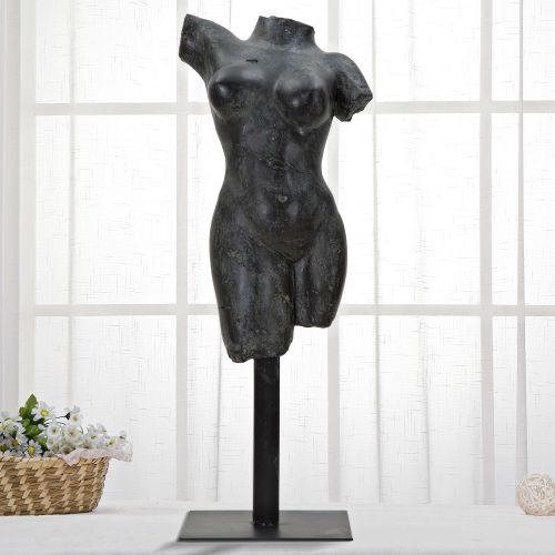 Statua Nero Busto Scultura Classica, - Atlin