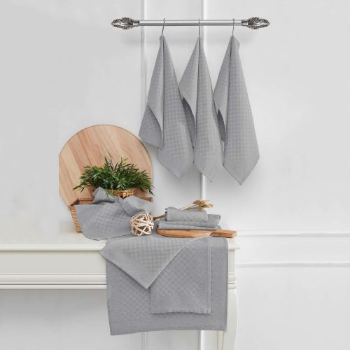 Strofinaccio Grigio Scuro Lavabile in Lavatrice si 40° 10 Pezzi 40x60 cm, Sfumatura Colore Struttura Scuro - Radasi