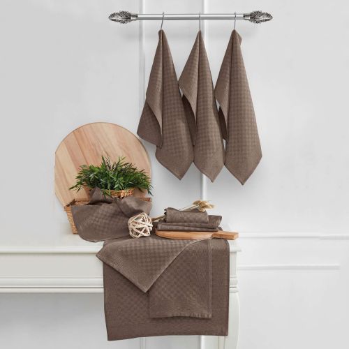 Strofinaccio Marrone Lavabile in Lavatrice si 40° 10 Pezzi 40x60 cm, - Radasi
