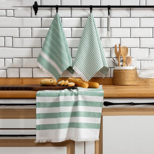 Strofinaccio Verde Lavabile in Lavatrice si 40° 3 Pezzi 45x65 cm, - Nifali