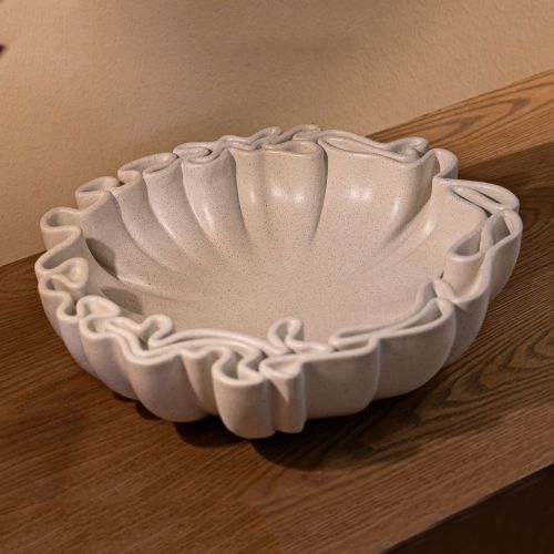 Svuotatasche Bianco Crema Effetto Pietra Sfumatura Colore Struttura Crema, - Fanepale