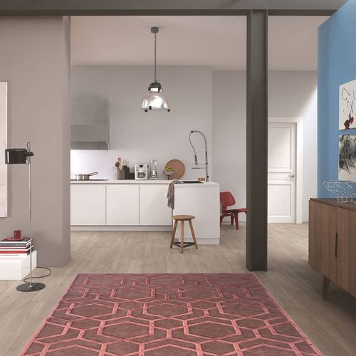 Tappeto Rosso Punti 820000 m2 Pelo 100% Viscosa Ciniglia Antiscivolo 230x160 cm, Forma Rettangolare - Lasoma